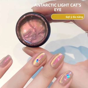 MIANEL 12ML Gel Móng Tay Mắt Mèo Bộ Sưu Tập Mùa Hè Với Hạt Thủy Tinh Hiệu Ứng Ánh Sáng Phương Bắc Hồng Móng Tay Mùa Hè 1-9 Chiếc Bộ