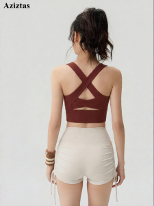aziztas | High-Intensity Shock-Absorbing Sports Bra for Running Fitness Pilates Yoga Beauty Back