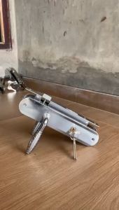 Handle pintu set besar 25 cm silver chrome oval bintik Elegan Termurah anti karat