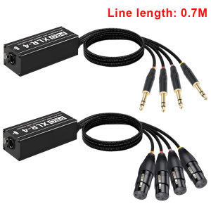 1Pair STP RJ45 Cat5/6 to 4 Channel XLR 3Pin Multi Network Extender for Live Stage AudioSoundLightingAudio Recording Studio