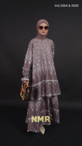 NMR Setelan Rok + Blouse Biba Print Vol 3504