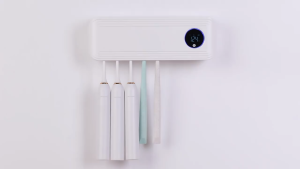 JAERSENT UV Toothbrush Sterilizer with Drying-Kills 99.9% Bacteria and Viruses | Wall-mounted Toothbrush Holde
