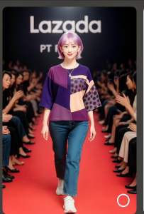 PTPLEAT B137 เสื้ออัดพลีตเนื้อผ้าโพลีเอสเตอร์ 100% คอกลม แขนค้างคาว ความยาวแขน3/4 ลวดลายกราฟฟิค ของแท้ พร้อมส่ง เสื้อผ้าผู้หญิง Women Lady Clothing แฟชั่น