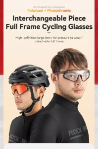 Rockbros SP246 Kacamata Sepeda 2 Lensa Polarized Photochromic Polaris