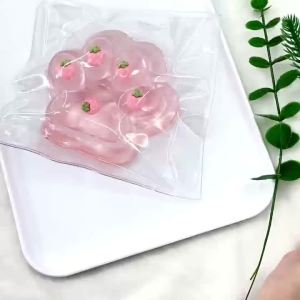 HefengCL Giant Strawberry Cat Paw TPR Squeeze Toy Soft Fidget Toy Stress Relief Gift For Office Classroom Kids Birthday Party