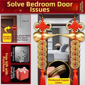 PINZHIJUSHI | Five Emperors Money Door-to-Door Real Copper Lucky Charm Gourd Hanging Decoration