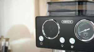 Máy pha và xay cà phê bán tự động 3 trong 1 Espresso Cappuccino Latte. Kết hợp 20 chế độ xay. Thương hiệu Mỹ cao cấp HiBREW - H20