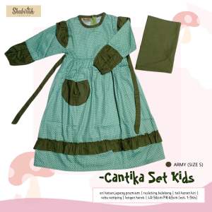 SHABIRAH - FASHION ANAK TRENDI - CANTIKA SET KIDS GAMIS ANAK PEREMPUAN LUCU 1-7th (GAMIS KATUN JEPANG / DRESS ANAK MURAH / GAMIS FREE JILBAB