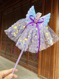 ไม้เดินทางของเจ้าหญิงอีซา ไม้ไผ่แห่งมหัศจรรย์ เครื่องประดับนางฟ้า ปาร์ตี้แต่งหน้า เครื่องมือการแสดง ไม้ไผ่ของนางฟ้าสำหรับเด็กผู้หญิง