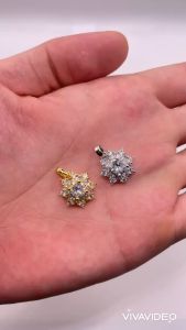 Mặt dây chuyền titan nhỏ gọn sang trọng Mặt charm titan vòng cổ thanh lịch màu vàng hoặc trắng mã M7