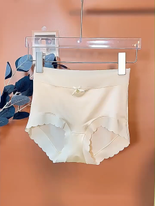 FallSweet 3PCS High Waist Seamless Panties Ladies Luxury Satin High Elasticity Breathable Antibacterial Mulberry Silk Crotch Briefs