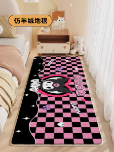 Carpet before Bed Short Hair Thickened Bedroom Cartoon Anime Style Cute Pattern Machine Knitted Woolen Material Floor Rug