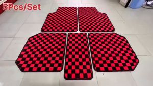 5pcs TOYOTA HILUX 2004➛2015 CARPET Full Seat Checkmate Carpet Dadu Karpet Thailand Floor Mat Dice Carpet Car Mat Hilux Carpet