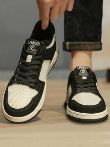 Panda Mens Shoes 2025 New Style Summer Breathable Simple Fashion Mesh Black White Casual Board Shoes Mens Footwear