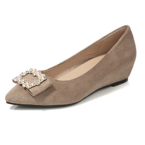 Womens Fashion Spring 2025 Chunky Heel Bean Shoes Slip-On round Toe Flat Bottom Versatile mid Heel Korean Style PU Lined Shoes