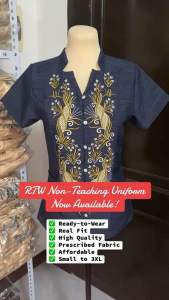【 Ready-to-Wear 】DepEd Male Non-Teaching Uniform Barong and Pants (Sold Separately)