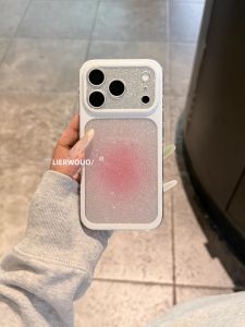 LIANGWU | Transparent Glitter Ombre Large View Window Ins Style Phone Case
