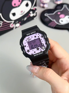 ZGO Sanrio Melody Kids Watch For Girls 50M Waterproof Digital Luminous Fashion Student Birthday Gift 8611