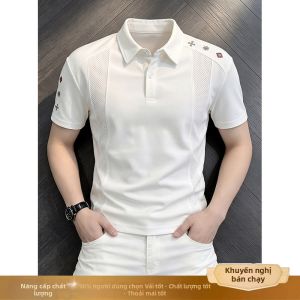 ZHUOCAN | Áo Polo Phong Cách Ôm Sát Tay Ngắn cho Mùa Hè