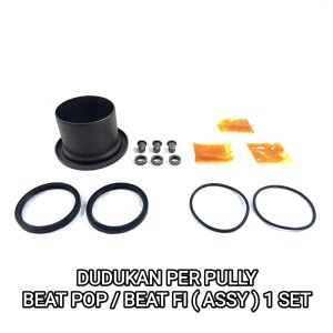 Dudukan Per Pully Assy Beat Pop - Pangkon Corong Topi Rumah Bosh Bos Pir Peer Puli Puly Puley Pulley Secondary CVT + Repairkit Pully Honda Beat Fi eSP Full Injeksi Beat Street Vario eSP Scoopy eSP