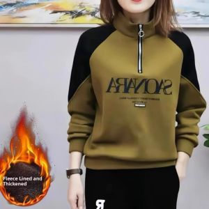 QIAOXIZI | Warm & Loose Hooded Sweater for Women with Long Sleeves and Plus Size