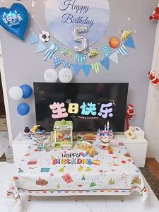 ✨✨ส่งจากไทย! ผ้าปูโต๊ะลายการ์ตูน ใช้แล้วทิ้ง ตกแต่งงานวันเกิด ผ้าปูโต๊ะปิกนิก Happy Birthday ตกแต่งปาร์ตี้