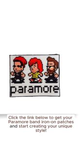 PARAMORE POP ROCK BAND IRON ON PATCHES