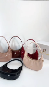 LIGHT GWIN Happy Bags Tas Bahu wanita Kain Sintetis Premium-Shoulderbag wanita - Slingbag Glossy Free Tali Panjang Sertifikat dan Duskbag