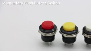 5/10pcs R13-507 Momentary Push Button Switch Black Blue Red White Yellow Green 16mm 2Pins 6A/125VAC 3A/250VAC Round Switches