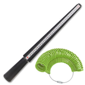 Plastic Ring Size Measuring Tool Set Jewelry Sizer Mandrel Stick Finger Gauge for Accurate Measurement