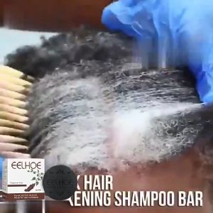 EELHOE Organic Polygonum Hair Darkening Soap Bar 100g Shou Wu Herbal Hair Growth Anti Hair Loss Moisturizing Volumizing Shampoo Soap Moisturizing Hair Roots Shampoo Hair Care Supplies Promote Hair Growth