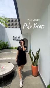Zalmore Polo Dress Premium LUMA Cotton - Dress Wanita Lembut Ringan Sejuk Anti Nerawang