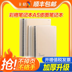 Thickened Leather Surface A5 Notebook Color Grid Business Meeting Record Book Diary B5 Office Stationery High Aesthetic Value