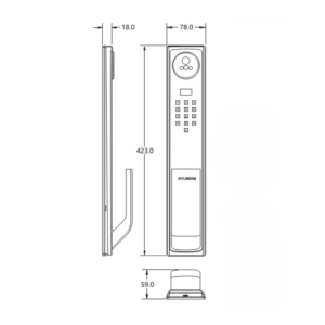 Khóa cửa thông minh nhận diện khuôn mặt Hyundai HY SLA911F cho cửa gỗ cao cấp công nghệ Hàn Quốc