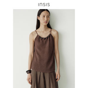 INSIS FEMME | Resort Style Japanese Paper Minimalist Beaded Hollow Wool Vest