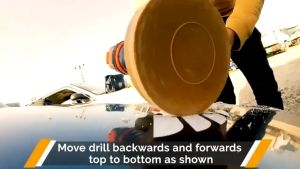 ลูกยางขัดลอกสติกเกอร์และคราบกาว Stripe Off Wheel 4 in x 5/8 in with Mandrel (ชนิดบรรจุกล่อง 240G)