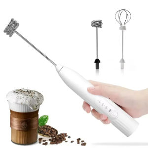 Handheld electric egg beater coffee machine milk frother 3-speed jam maker picnic travel barbecue ingredient mixer