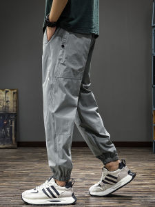 Quick Dry Casual Pants Mens Outdoor Waterproof Workwear Loose Trousers Elastic Sports Trousers Autumn Fashion Urban Style