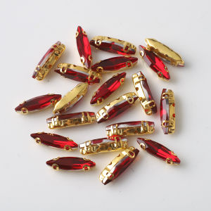 20Pcs 4x15mm Claw Glass Crystal Sew on Loose Rhinestone Horse-eye Shape For Wedding Dress Shoes Bag DIY Jewelry Accessories