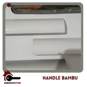 Handle Bambu Pintu Aluminium swing White Brown 1 Pasang 2 Pc