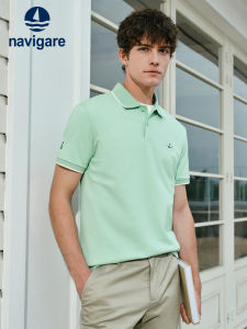 Navigare | Áo Polo Lụa Băng Mát Mẻ Màu Xanh