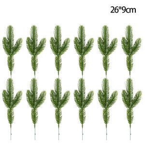 10/20pc Christmas Pine Branches Christmas Decoration Artificial Fake Plant Pine Needles Wreath DIY Xmas Tree Home Decor New Year
