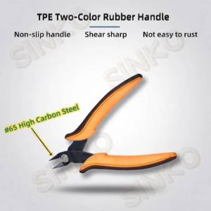1pcs TPE Rubber Handle Scissors 65 High Carbon Steel Blade Ultra Sharp Non Slip Comfort Grip for Electronic Craft Cutting Fabric