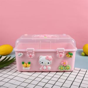 Cartoon Small Exquisite Kids Hair Accessories Barrettes Storage Box Ornament Baby Makeup Headdress Storage Storage Box Treasure Chest