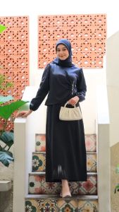 Wasima Dress Polos Mix Payet Gamis Pesta Modern Bridesmaid Kondangan Wisuda
