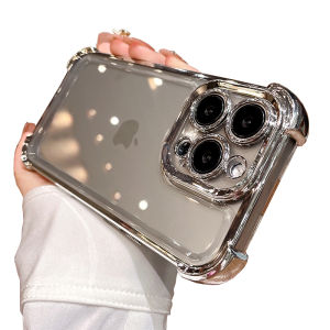 เคสซิลิโคนป้องกันการตกหล่นสำหรับ iPhone 15 pro Max แบบใหม่พร้อมฟิล์มเลนส์ ดีไซน์เรียบง่าย สำหรับผู้ชายและผู้หญิง