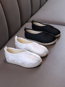 Boys the Han-Style Clothing Shoes Old Beijing Chinese Style Traditional Cloth Shoes Ancient Costume Style Spring and Autumn Matching Horse-Face Skirt Childrens Embroidered Shoes
