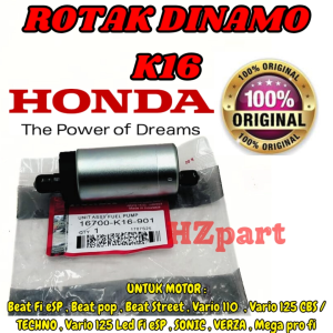 ROTAK K16 ASLI ORIGINAL AHM HONDA BEAT/SCOOPY/SPACY/VARIO 11O FI ORI FUEL PUMP HONDA ORIGINAL 100% .