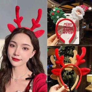 MIAOYA Christmas Hair Band For Women Antler Headband Santa Claus Hair Accessories Holiday Gifts