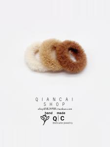 Furry Hair Ties Womens Style Ball Headbands Autumn Winter Fashion Hair Accessories Korean Style Fabric Hair Bands